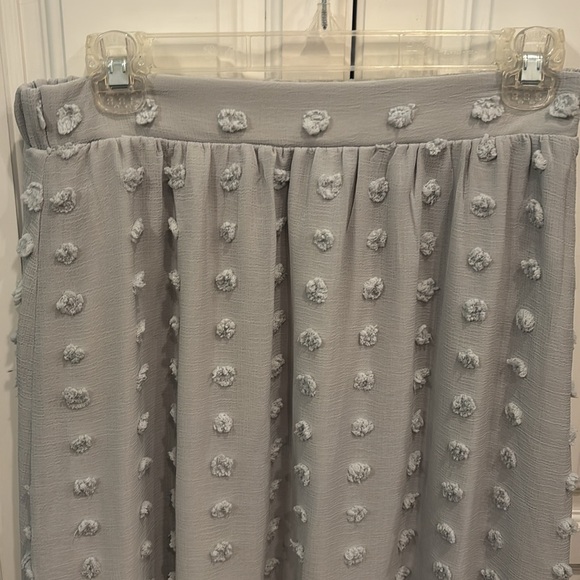 Polagram Gray Swiss Dot Midi Skirt size Medium - Picture 2 of 5